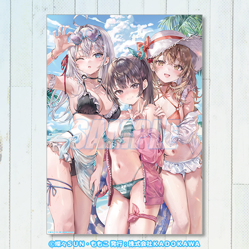 A3透明海報 艾莉&有希&瑪夏(渡假)