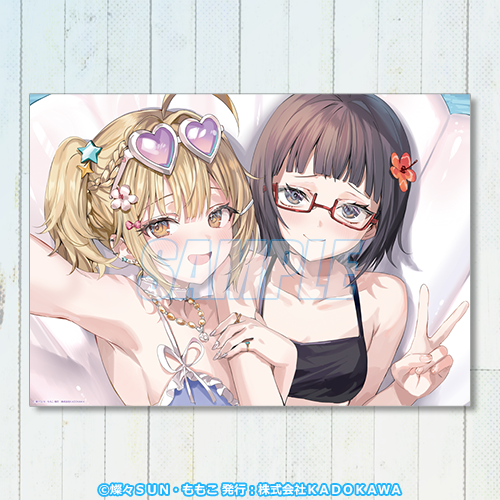 A3透明海報 沙也加&乃乃亞(泳池)