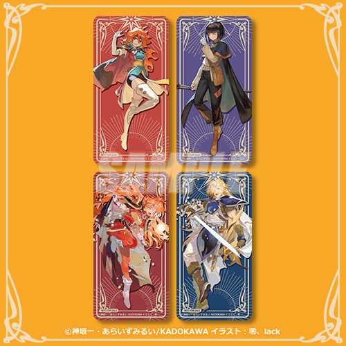 塔羅牌風角色卡 後半(全4種)莉娜 lack Ver.／傑洛士 lack Ver.／莉娜 零 Ver.／高里 零 Ver.